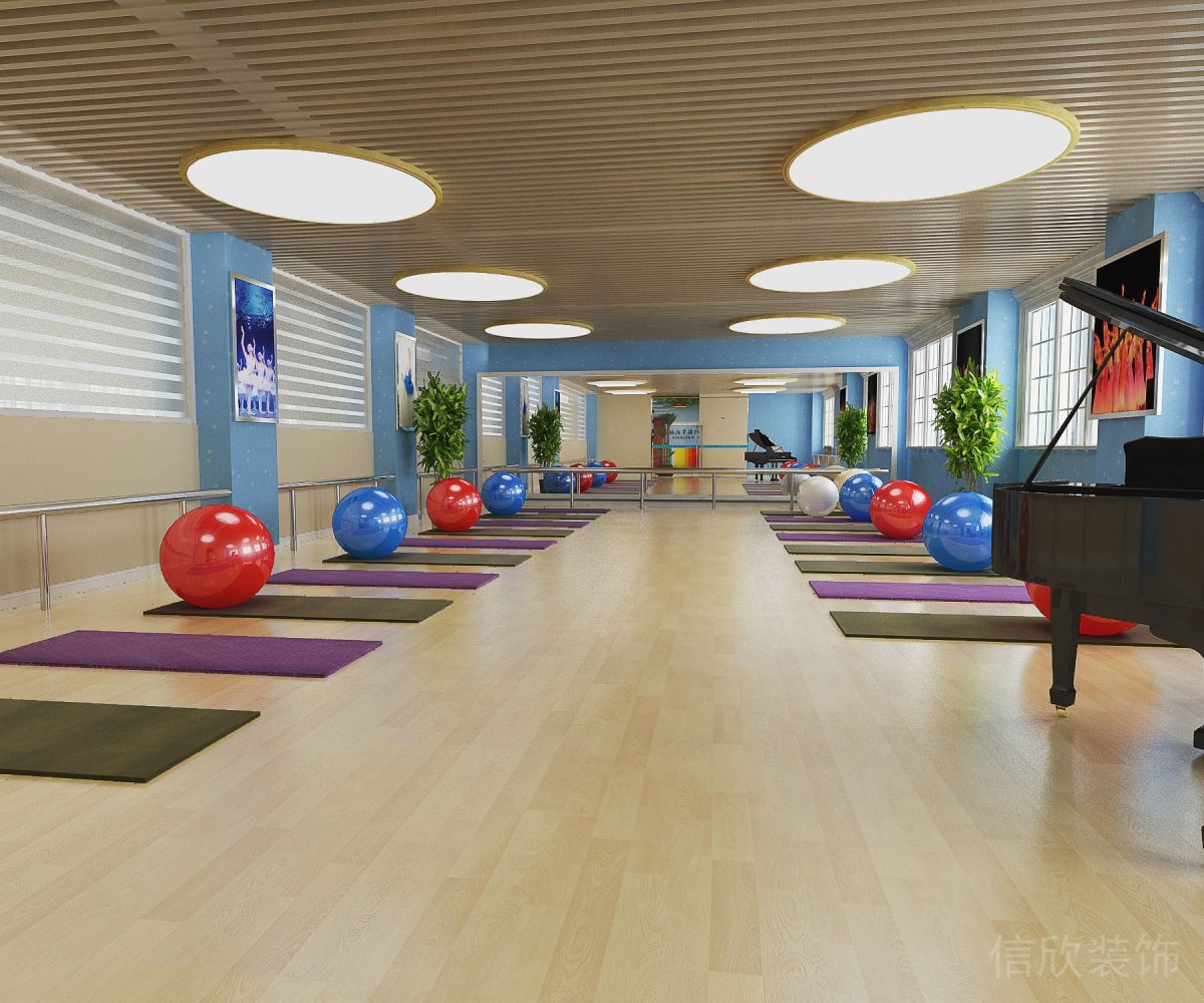 藝術培訓中心南山創(chuàng)新大廈瑜伽鋼琴多功能教室圓環(huán)LED燈光設計木質(zhì)地板