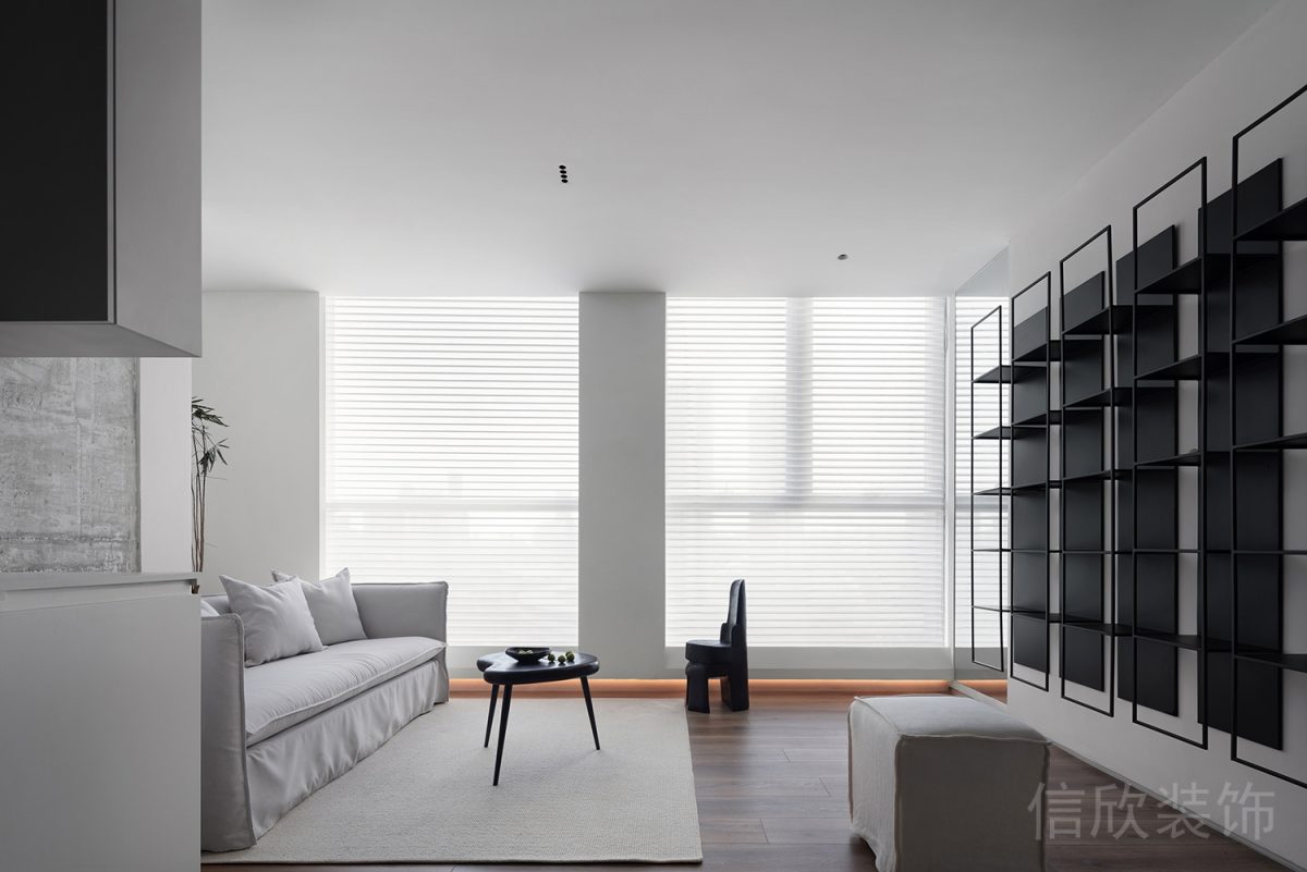 純白極簡風格辦公接待區(qū)空間裝修設計