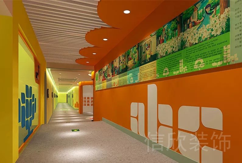 深圳發(fā)展中心大廈思維英語培訓(xùn)機構(gòu)過道走廊裝修設(shè)計