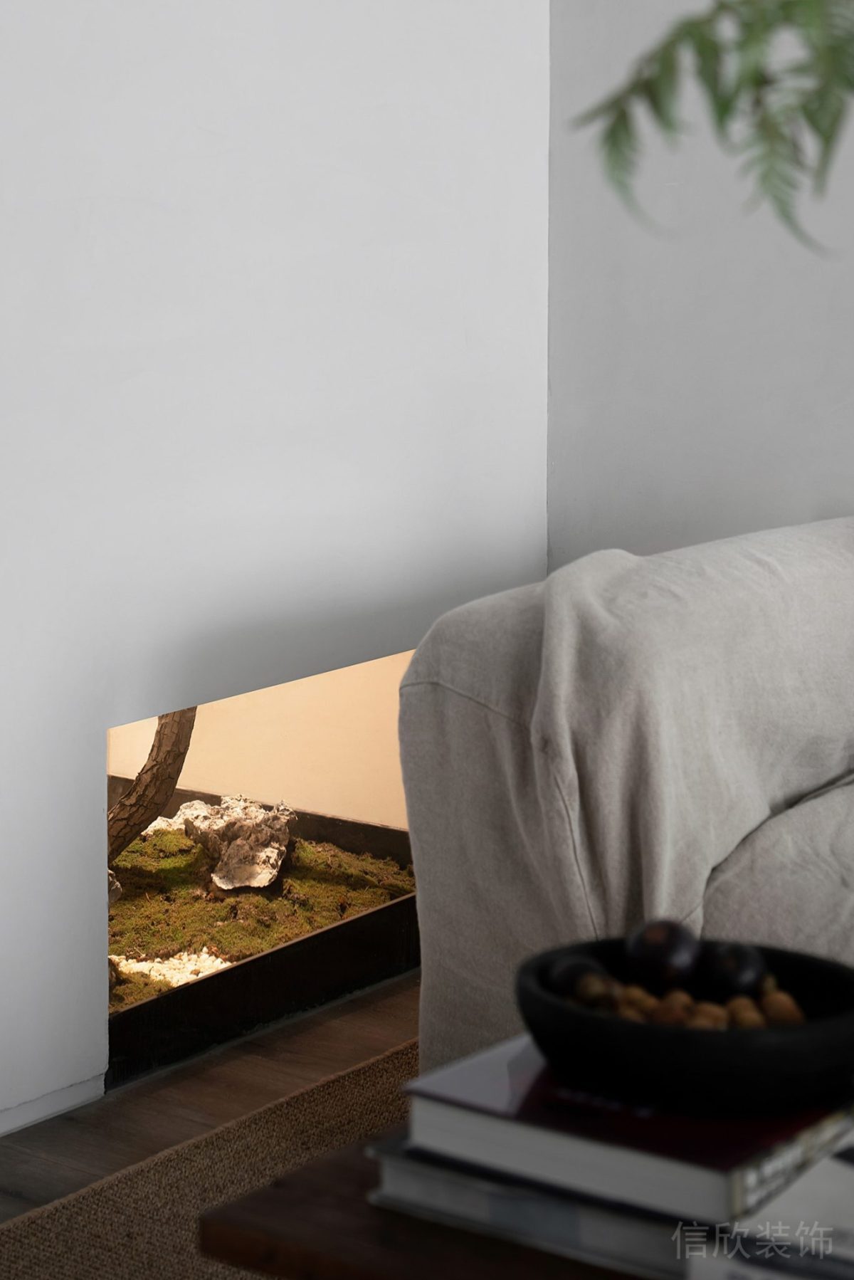 極簡風格辦公空間接待區(qū)裝修設計