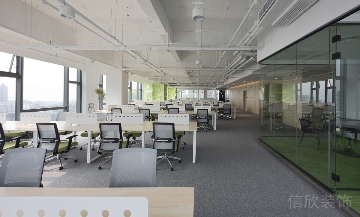 極簡現(xiàn)代風辦公空間開放辦公區(qū)裝修設計