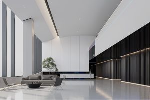 科技簡約風(fēng)辦公室裝修設(shè)計 科技簡約大堂