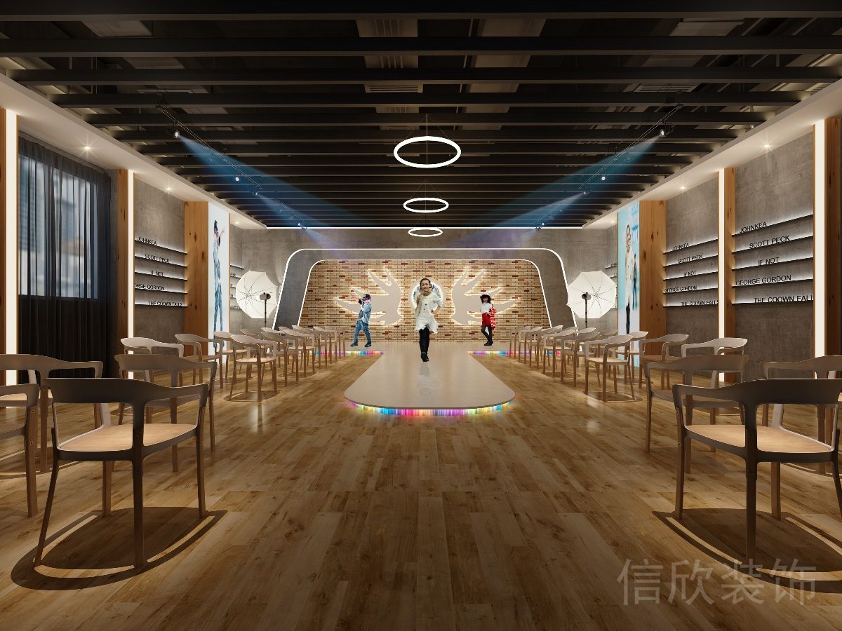 深圳羅湖布心米樂(lè)藝術(shù)教育培訓(xùn)中心模特t臺(tái)教室裝修