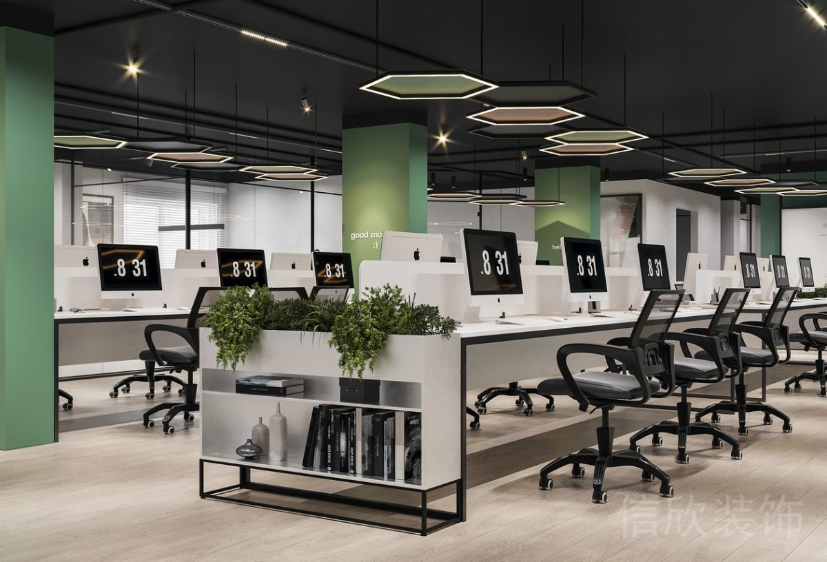 現(xiàn)代輕奢風格辦公空間開放辦公區(qū)裝修設計