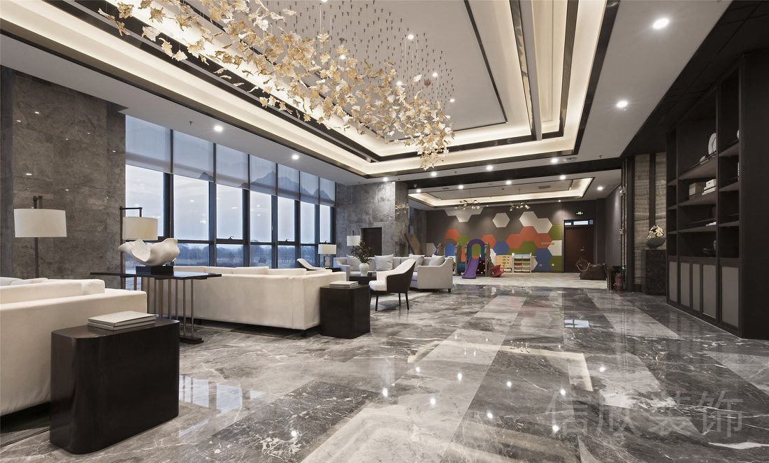 雪松大廈墨丁國際英語裝修設(shè)計休息區(qū)