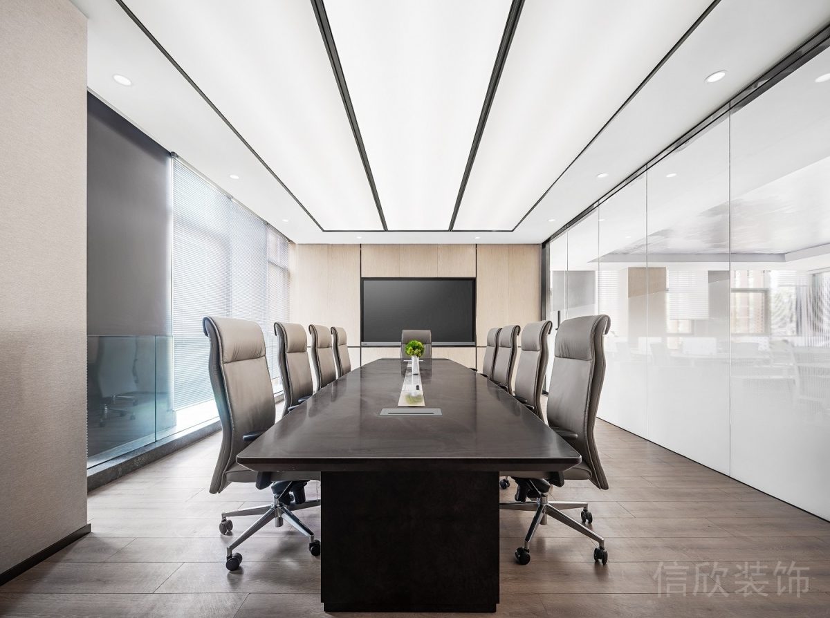 辦公室設(shè)計(jì)商務(wù)簡約風(fēng)會(huì)議室裝修設(shè)計(jì)