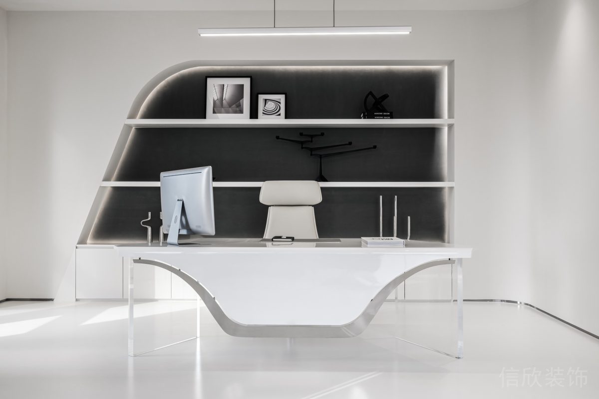 黑白極簡風辦公空間獨立辦公室裝修設計