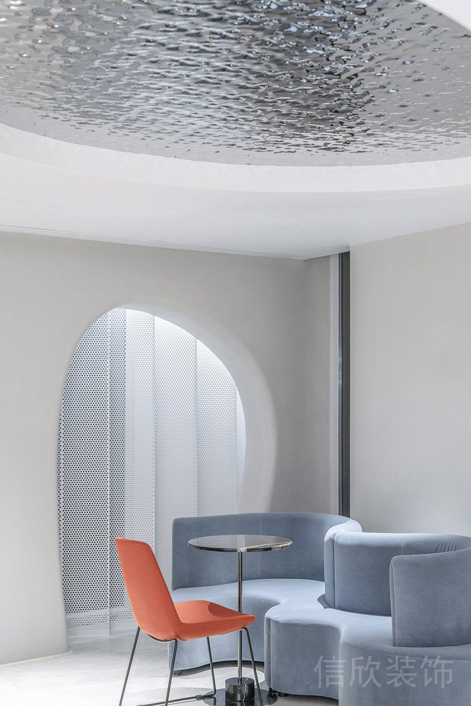 弧形沙發(fā)拱形瑜伽機(jī)構(gòu)休息區(qū)