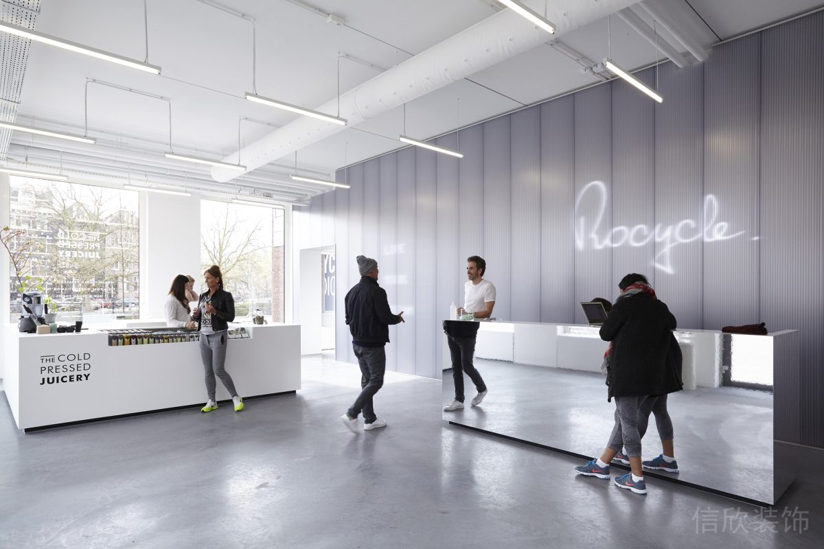 健身房裝修設(shè)計簡約風(fēng)前臺區(qū)工業(yè)風(fēng)