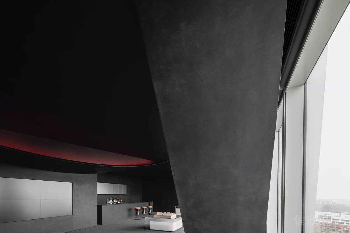 簡(jiǎn)約暗夜風(fēng)環(huán)形天花板氛圍燈辦公室裝修設(shè)計(jì)