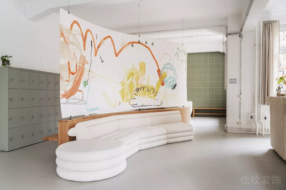 墻體收納柜休息區(qū)瑜伽機構(gòu)過道設(shè)計圖