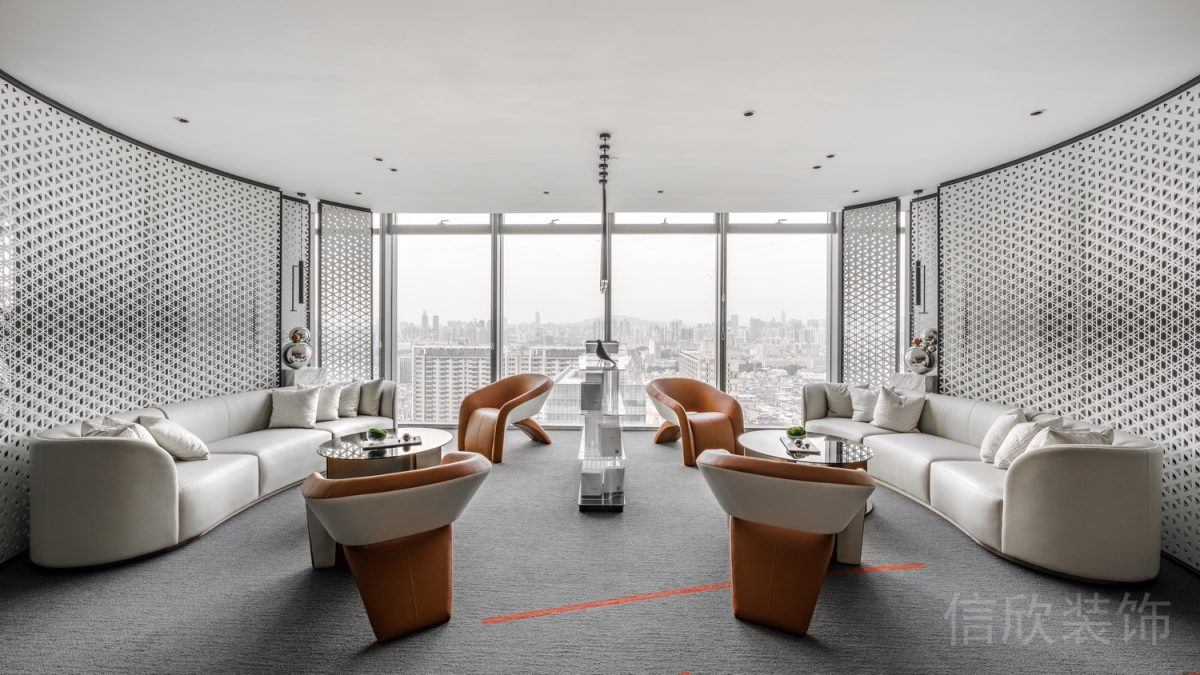 現代簡約鏤空式可移動屏風設計