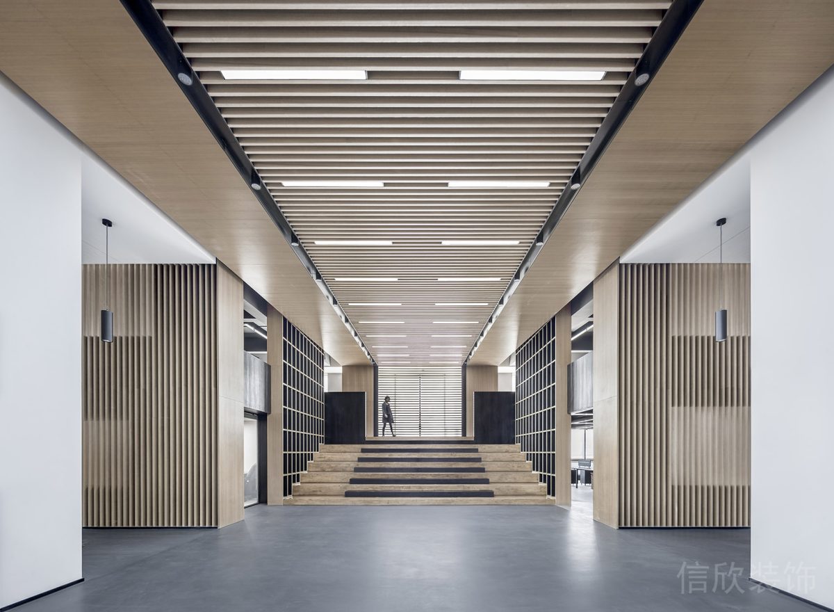 對(duì)稱(chēng)式中式風(fēng)木質(zhì)休息區(qū)過(guò)道裝修資料室辦公室裝修