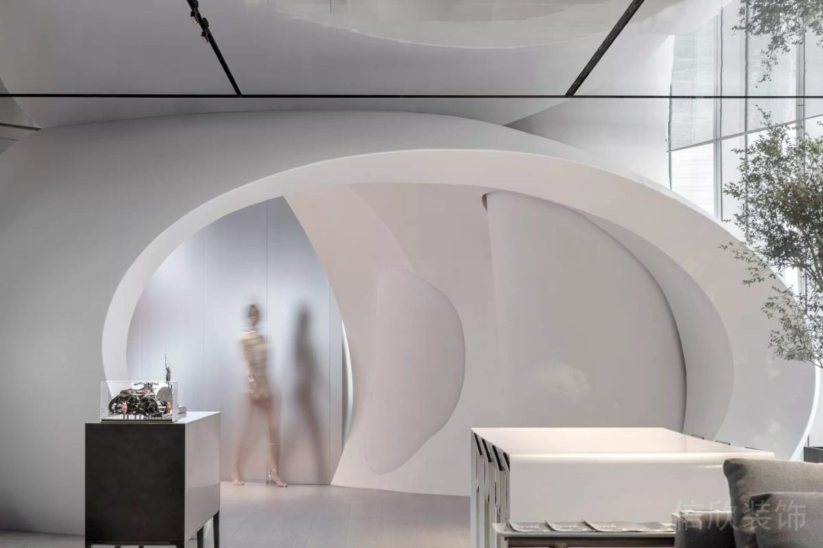 蛋殼型門(mén)面設(shè)計(jì)大理石展示柜辦公室裝修設(shè)計(jì)圖