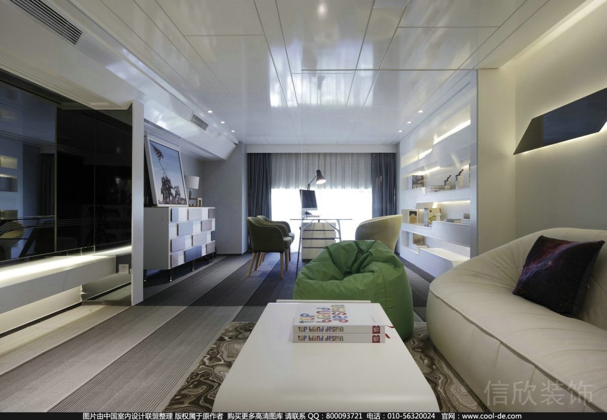 全屋定制休息區(qū)總裁辦公室裝修定制現(xiàn)代純白效果榻榻米沙發(fā)