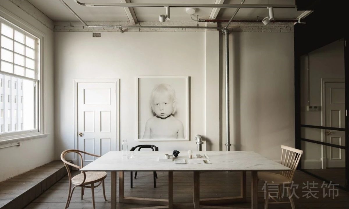 石膏線藝術感會議室裝修設計工業風效果