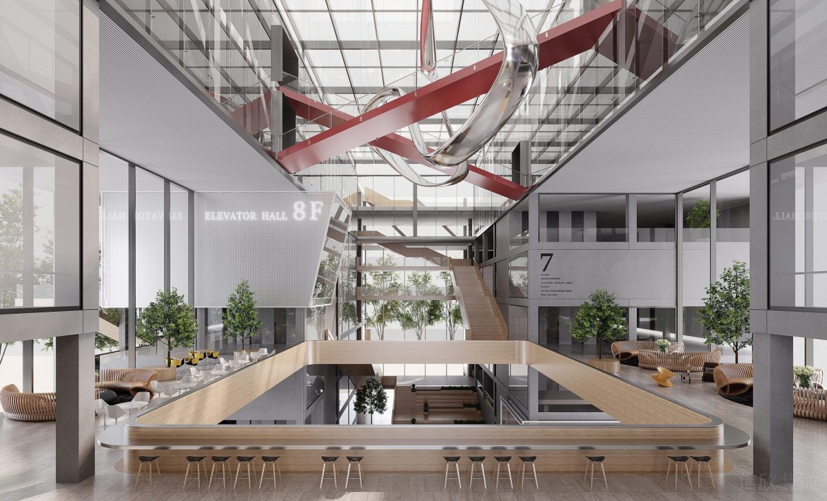 圖書館設(shè)計(jì)裝修木質(zhì)設(shè)計(jì)效果玻璃隔斷圖書館裝修