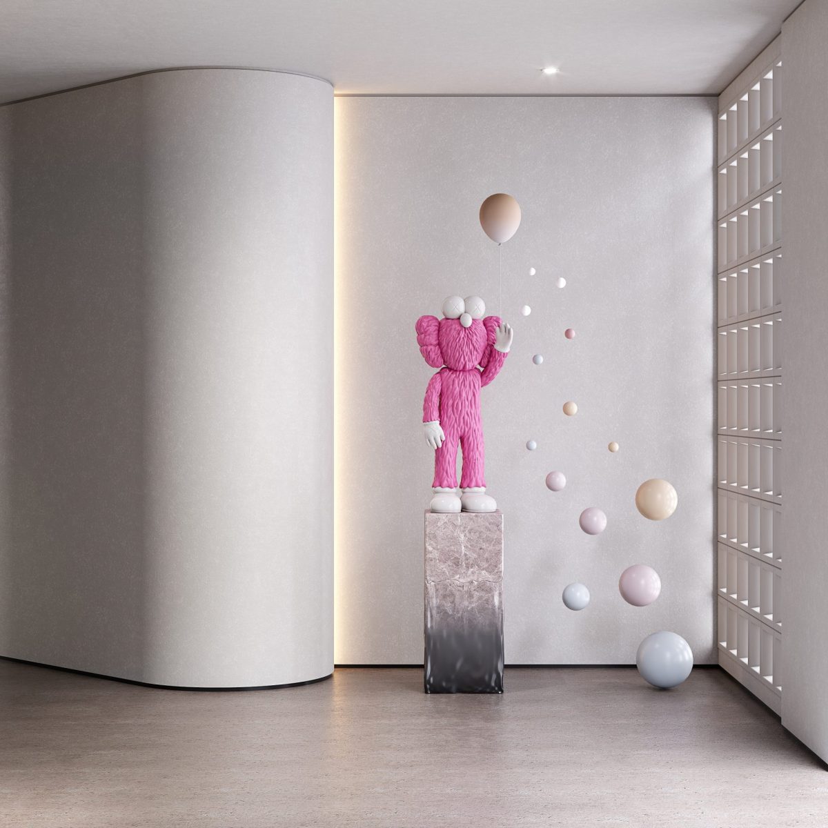 Led燈飾設(shè)計(jì)效果大理石木質(zhì)地板辦公室裝修過(guò)道拐角走廊區(qū)域效果