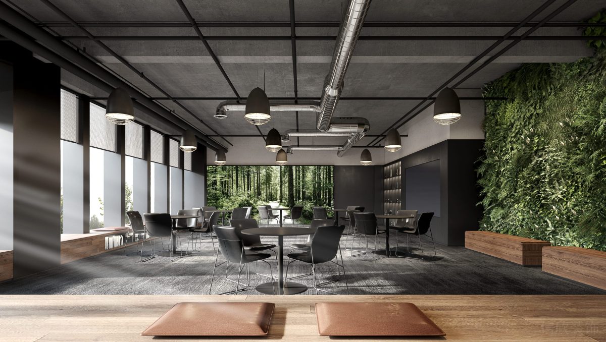 辦公室洽談區(qū)綠色景觀設(shè)計(jì)圖