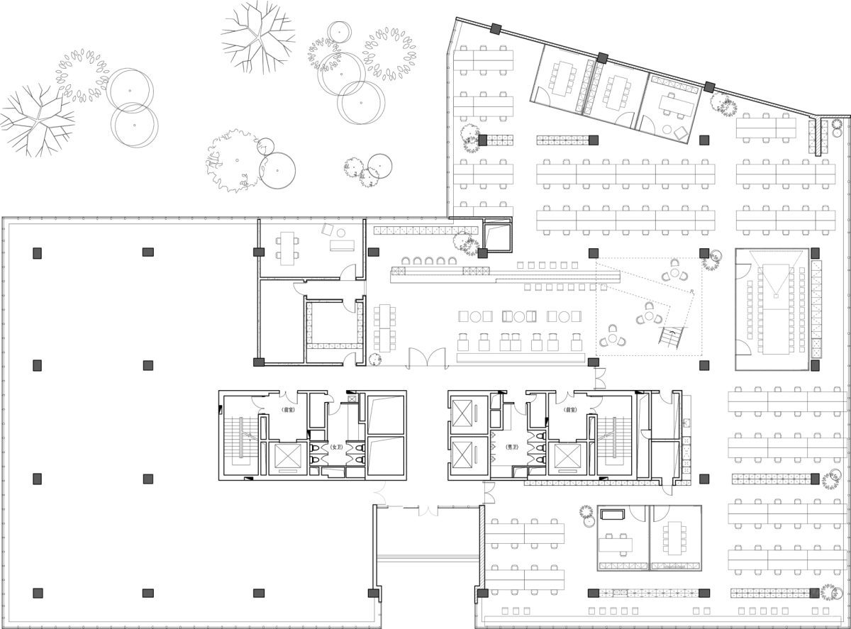 極致省錢辦公室裝修,平面布置圖